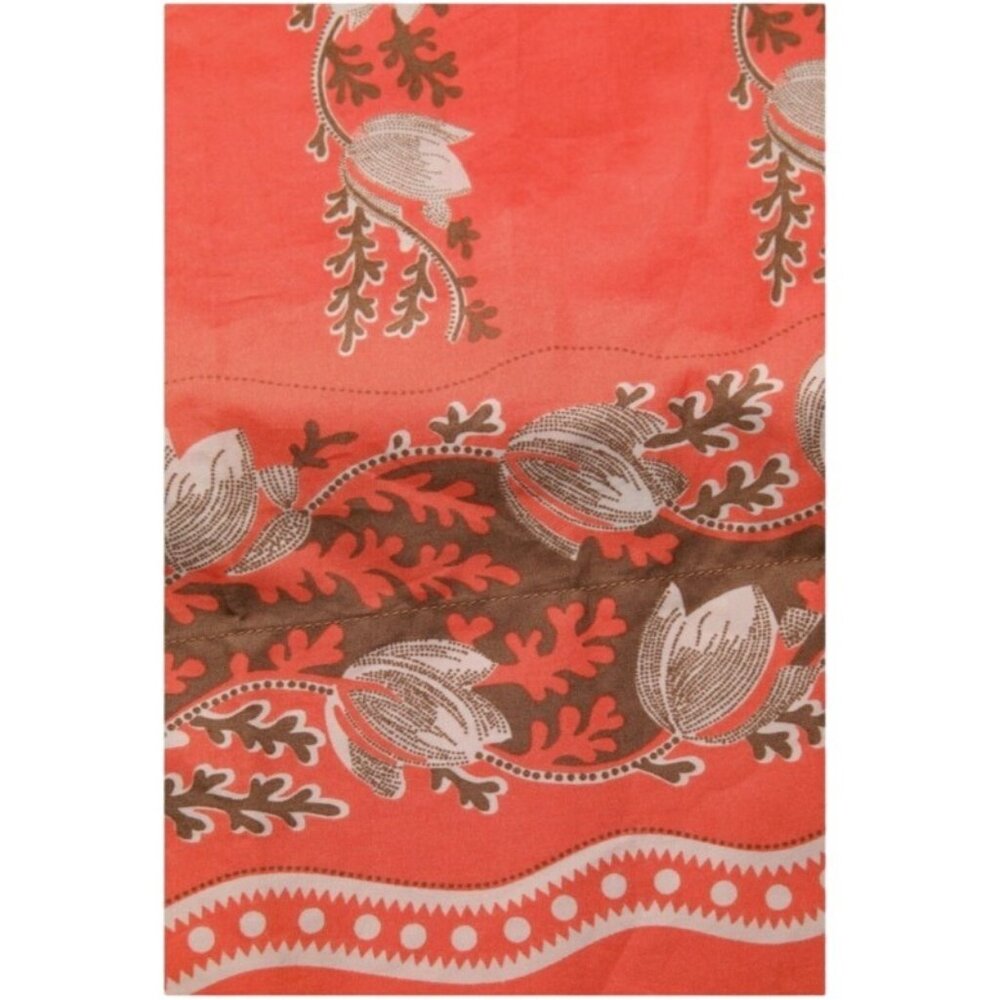 J.Crew Apricot Pink Floral A-Line Pleated Tulip Cotton Skirt Women's Size 12 - Picture 5 of 13